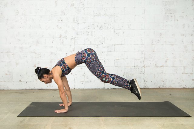 Vanessa Villegas demonstrates how to do a burpee