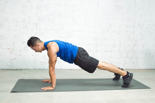 Blaine Strong demonstrating proper push-up starting position