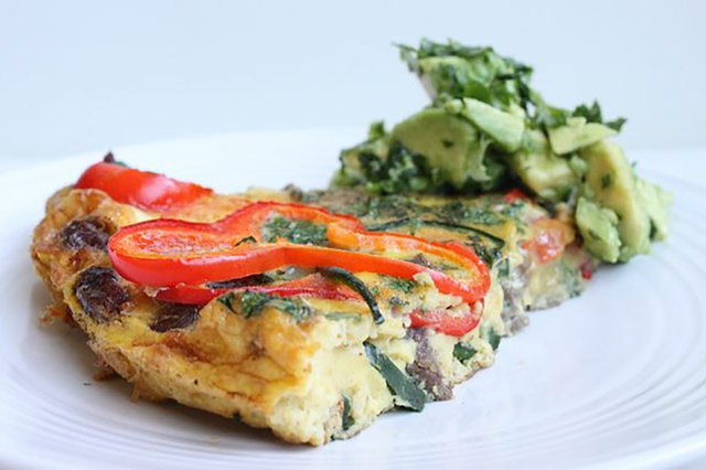 Fajita Frittata with Avocado Salsa