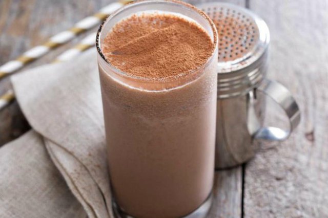 Chocolate smoothie egg-free high protein breakfast