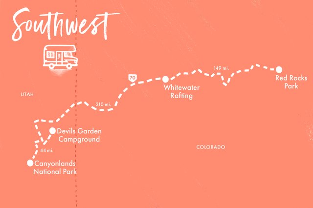 Map of Southwest Road Trip