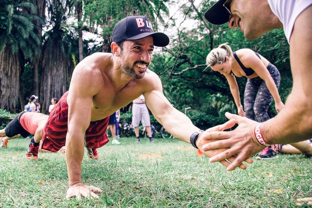 group exercising