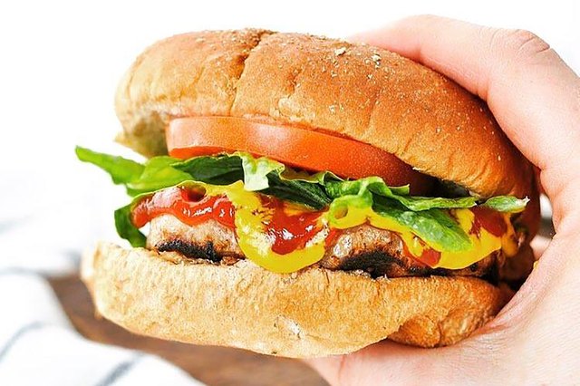 Homemade turkey burger