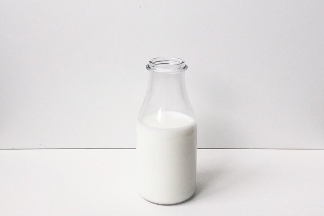 milk bottle white background