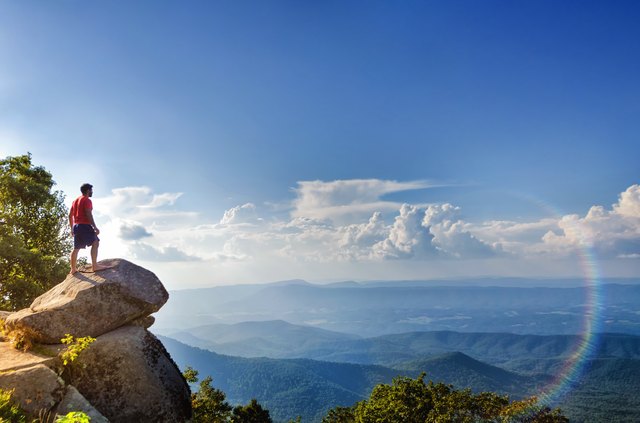 View looking out over Blue Ridge Mountains