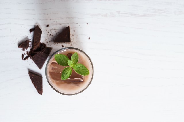 glass of iced chocolate
