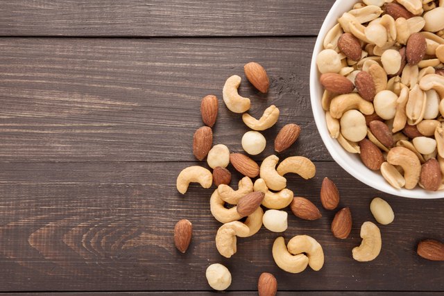 Almond, macadamia, peanut, cashew are in a blow.