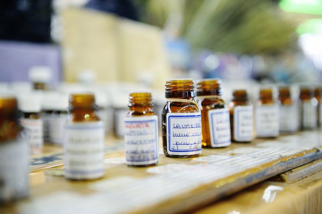Essential Oils on a Market Stall