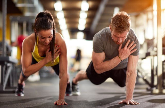 Couple training together