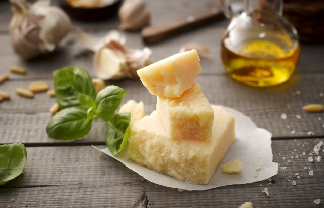 Ingredients of basil pesto