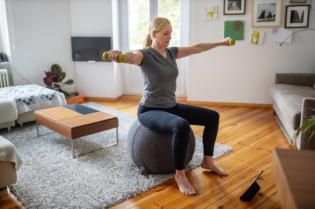 Stability Ball Dumbbell Workouts livestrong