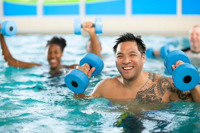 Water aerobics at online home