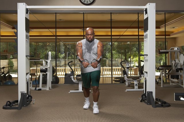 Man doing exercise in gym