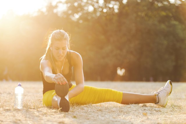 Young girl streching