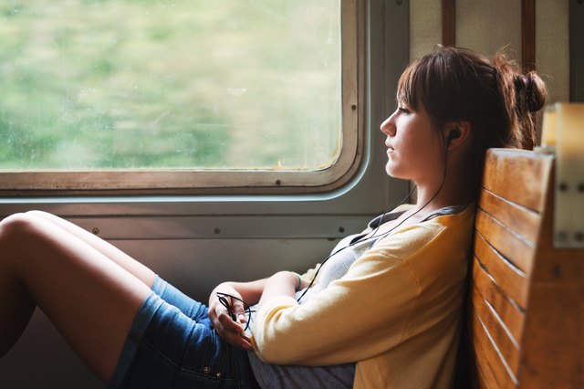 Girl on train