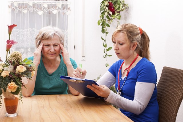 Nurse makes home visit and record data