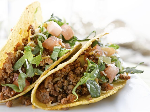 two beef tacos