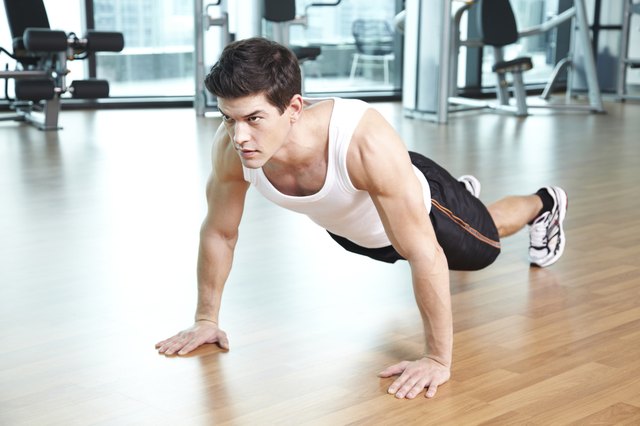 man doing push-up