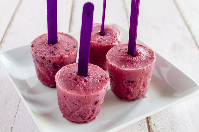 Blueberry and Raspberry Homemade Popsicles