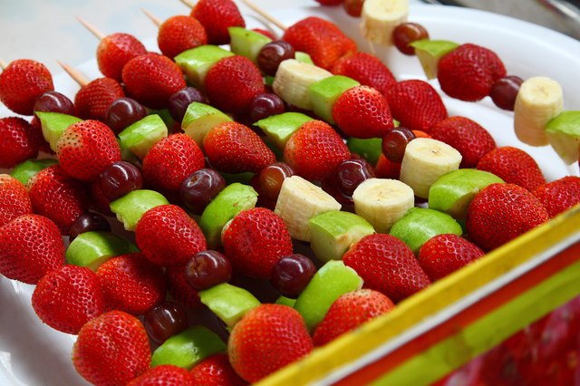 Fruit kebabs