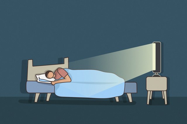 someone sleeping in a bed cartoon