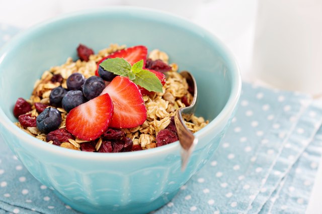 Breakfast bowl with homemade granola