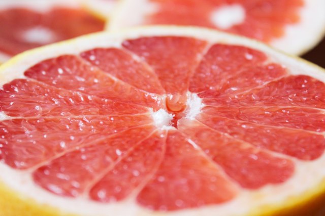 grapefruit red cut by pieces