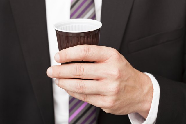 Businessman drinking coffee