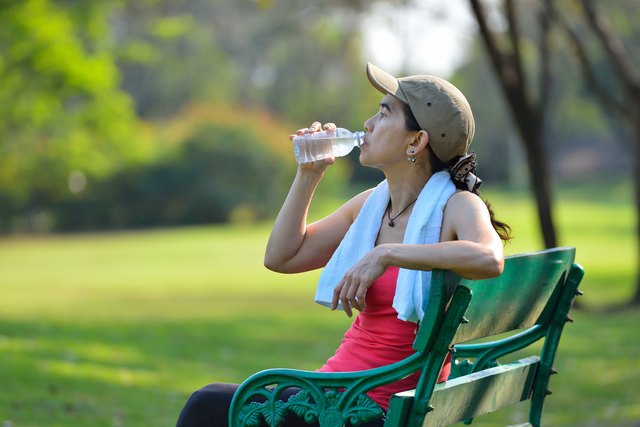 Woman drinking water