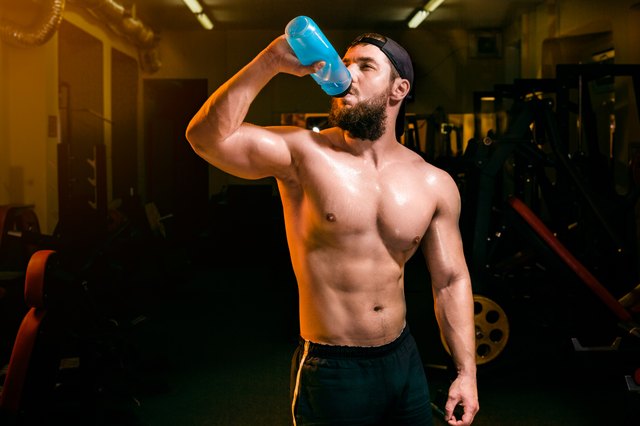 man in the gym with shaker