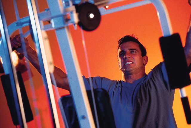 Man lifting weights