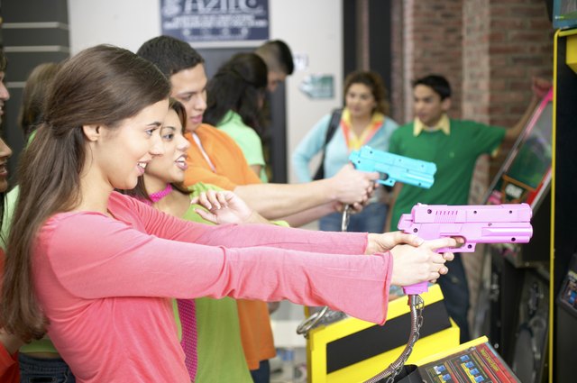 People at an arcade