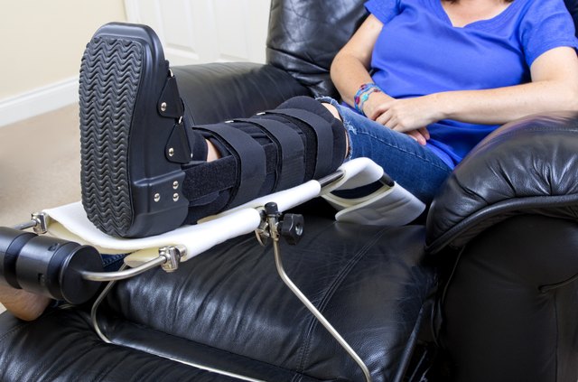 Lady with Fractured Leg