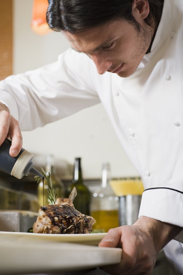 Chef cooking in restaurant kitchen