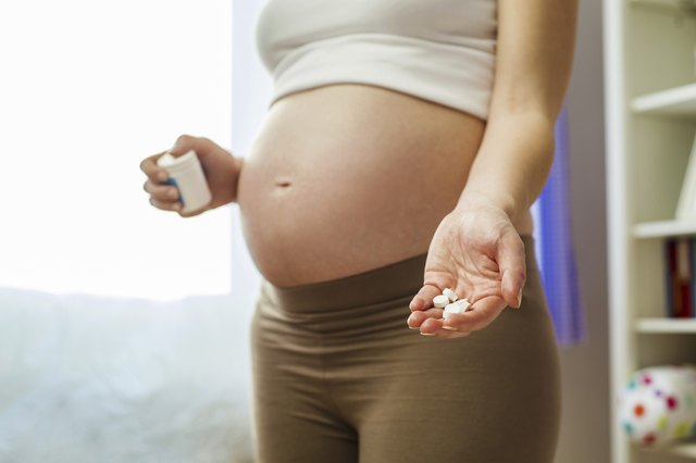 Pregnant woman at home