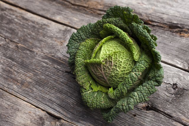 Kale on a rustic wooden board