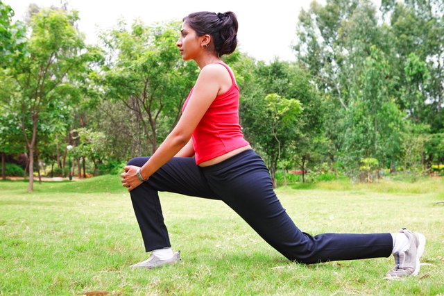 Woman exercising outdoors