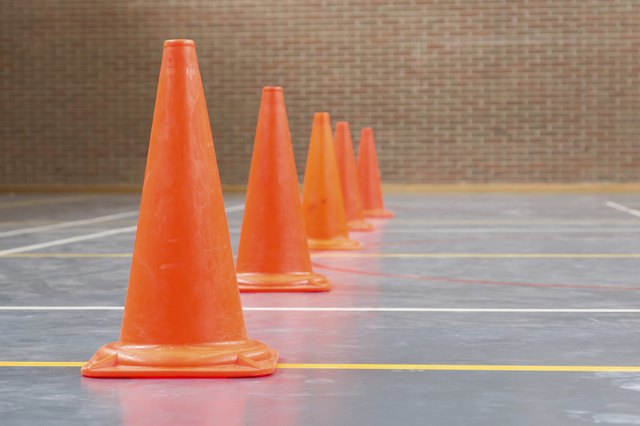 Interior of a gym at school