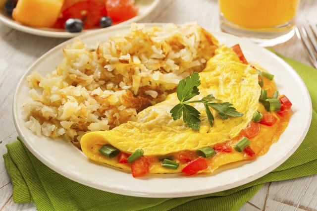 Homemade Organic Vegetarian Cheese Omelette