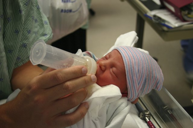 Preemie's first feeding