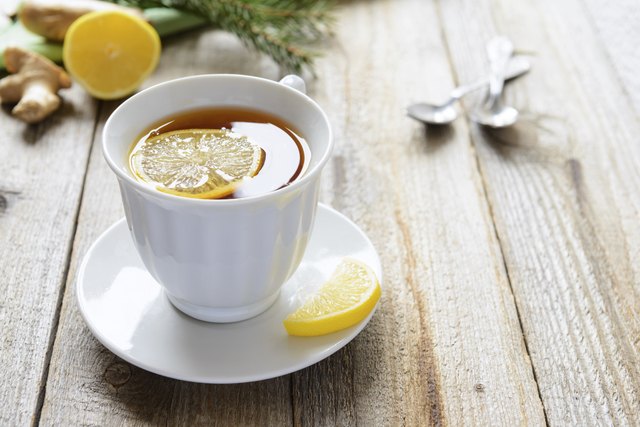 Tea with lemon slice