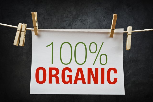 100% Organic label