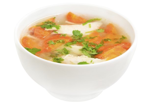 Chicken soup with vegetables