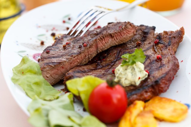 New York Strip Steak,grilled,with baked potato