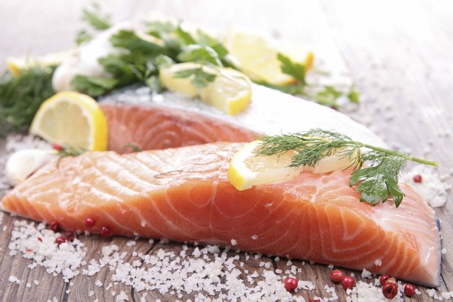 raw salmon and ingredient