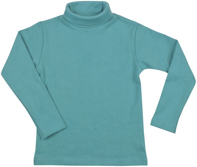 Turquoise turtleneck.