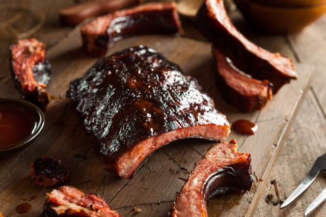 Homemade Smoked Barbecue Pork Ribs