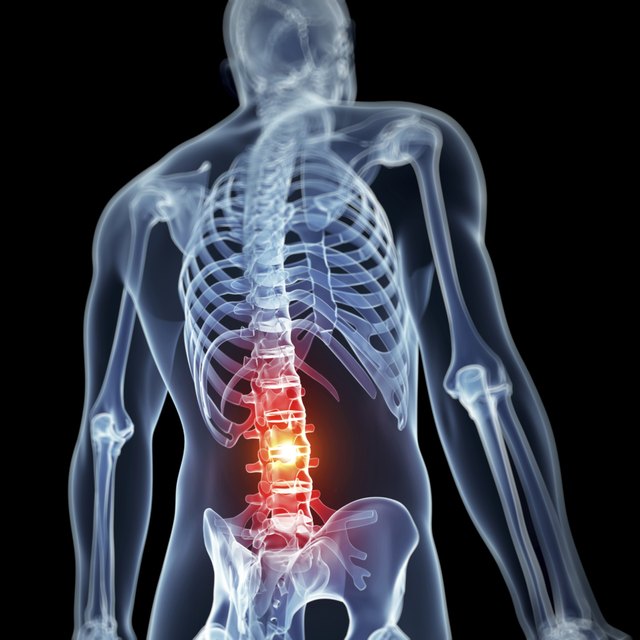man having acute pain in the back