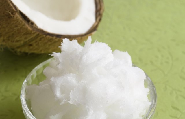 coconut oil on green horizontal