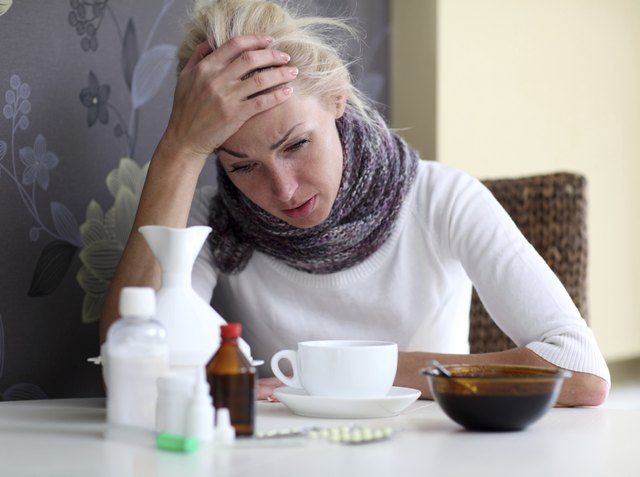 Sick young woman